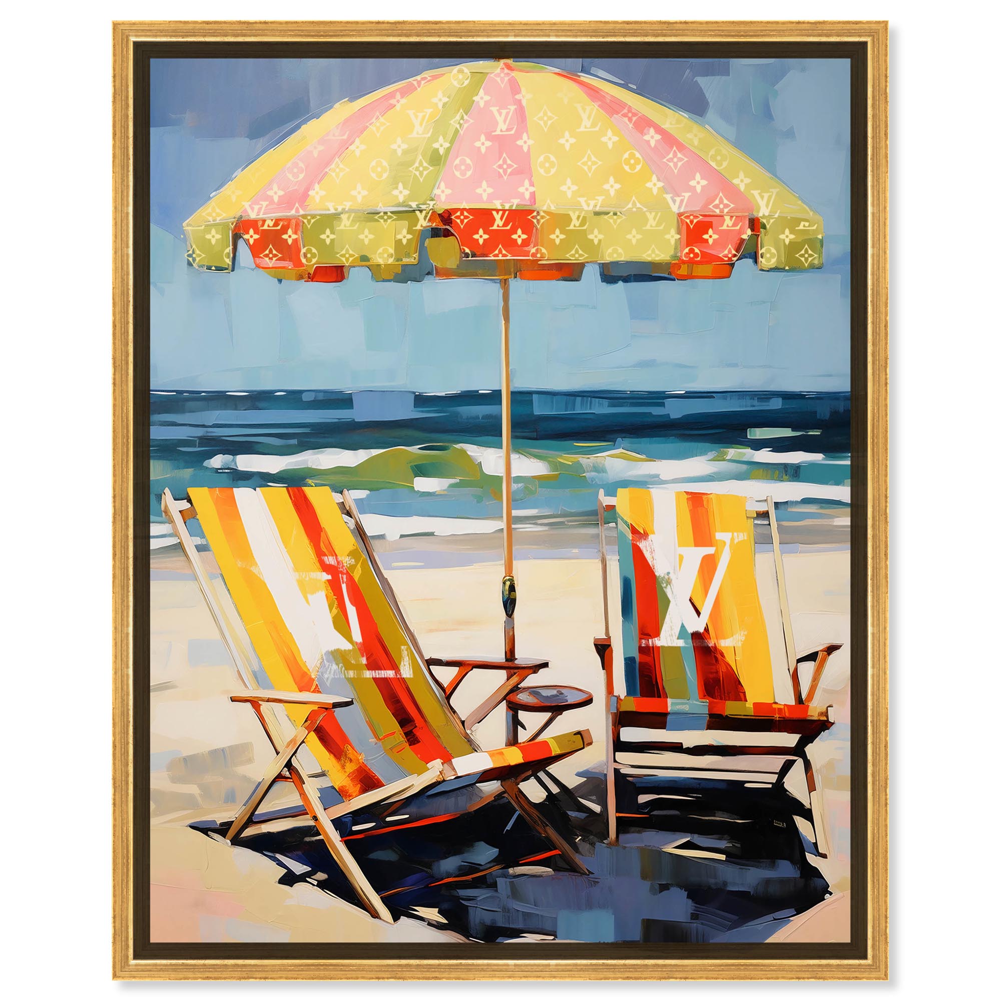 Glam Partners at the Beach Canvas Glam Coastal Wall Art by Art Remedy ...