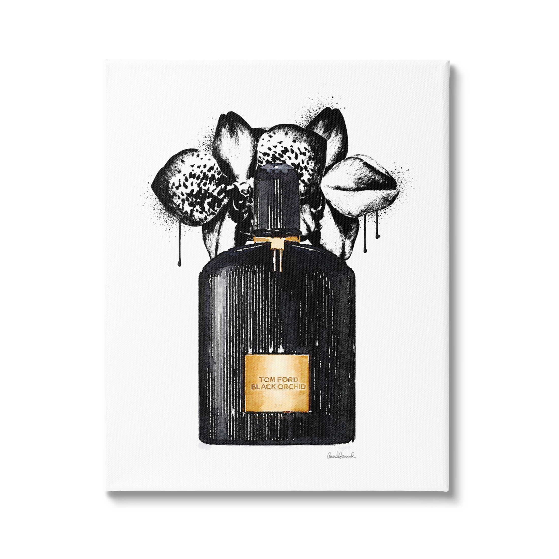 Glam Perfume Urban Drip Beauty & Fashion Graphic Art Gallery Wrapped Canvas Print Wall Art