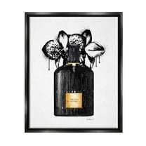 Glam Perfume Urban Drip Beauty & Fashion Graphic Art Jet Black Framed Art Print Wall Art