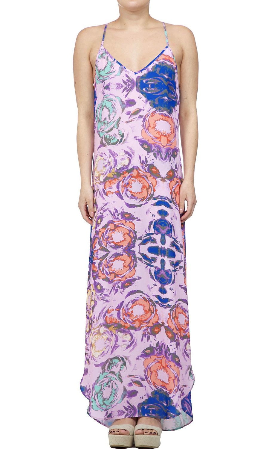 Floral Sleeveless Maxi Party Dress main image 1