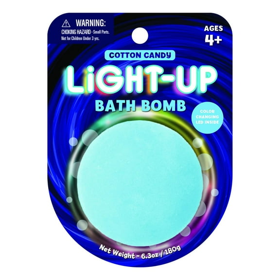 Glam and Beauty Classic Blueberry Bath Bomb with Surprise LED Light Inside for Kids 4+