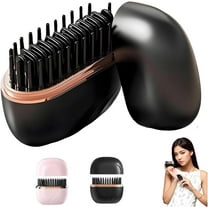 Glambrush Mini Hair Straightener, 2-in-1 Cordless Hair Straightener Comb, 3 Speed Temperature Control Anti Scald Shell, Lightweight Portable Travel Straightening Brush for Women