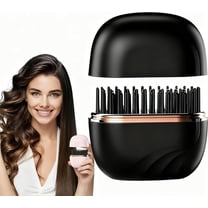 Mini Hair Straightener, 2-in-1 Cordless Straightener Comb with Type-C Charging & 3 Heat Settings, Portable for Travel Home Use