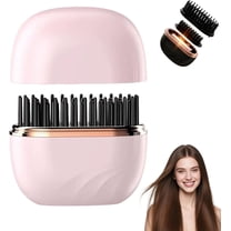 Glambrush Mini Hair Straightener, 2026 NewRechargeable Wireless Portable Hair Straightener Brush, 3-Speed Temperature Control, Mini Hair Straightener for Women - Idea for Home Travel (Black)