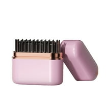 Glambrushs Mini Hair Straightener,Rechargeable Wireless Portable Hair Straightener Brush,3-Speed Temperature Control,Mini Hair Straightener for Women,Idea for Home Travel