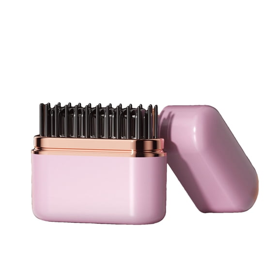 Glambrushs Mini Hair Straightener,Rechargeable Wireless Portable Hair Straightener Brush,3-Speed Temperature Control,Mini Hair Straightener for Women,Idea for Home Travel