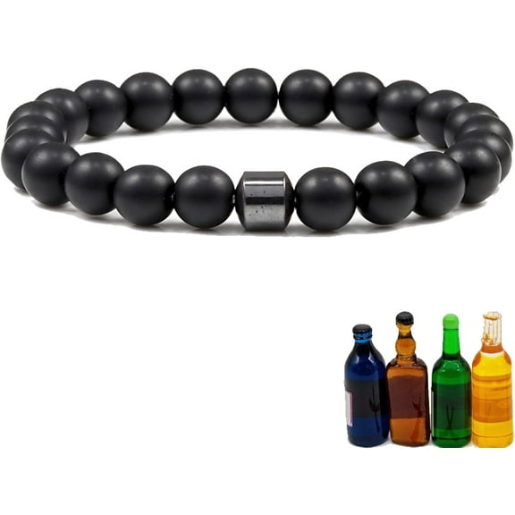 Glame Anti Alcohol Bracelet, Glame International Anti Alcohol Bracelet, GM Magnetic Bead to Reduce the Urge to Drink,Relieve Anxiety and Stress