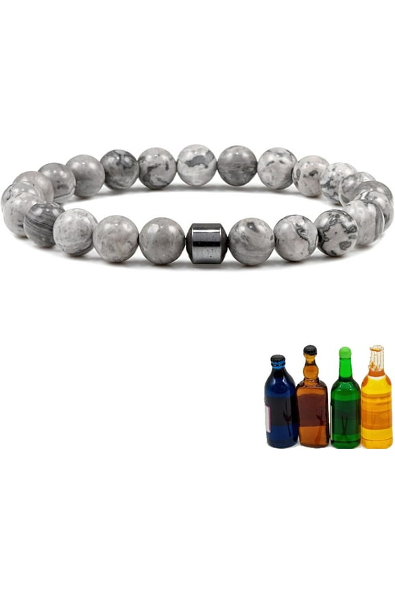 Glame Anti Alcohol Bracelet, Glame International Anti Alcohol Bracelet, GM Magnetic Bead to Reduce the Urge to Drink,Relieve Anxiety and Stress