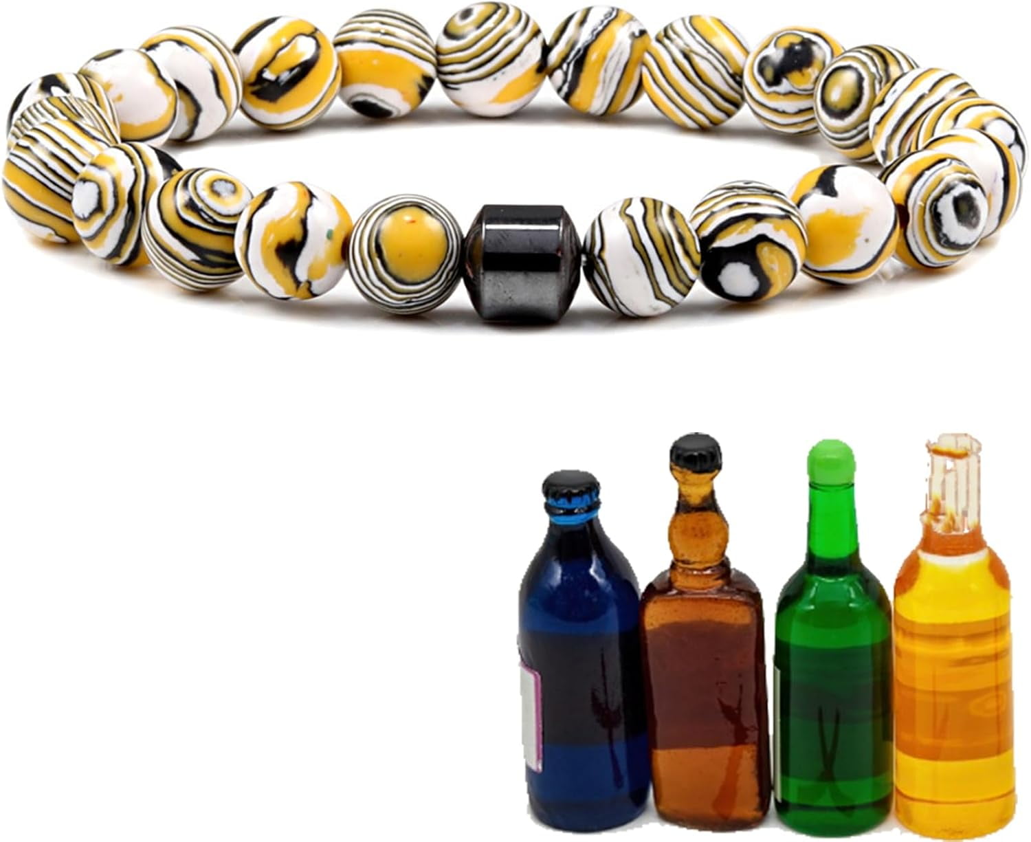 Bracelet Anti-alcool Glame Pour Hommes Et Femmes – Lot De 4, Rappel Discret Pour Vie Sobre, Bien-être Et Récupération