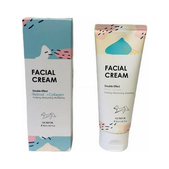 Glamfox Double Effect Retinol + Collagen Facial Cream, 2.8 Oz.