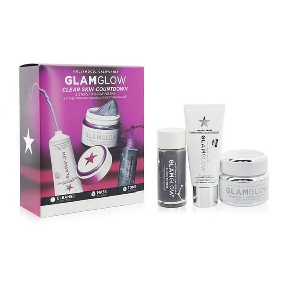 Glamglow Clear Skin Countdown Set: SuperCleanse 30g + Supermud 50ml + Supertoner 30ml 3pcs