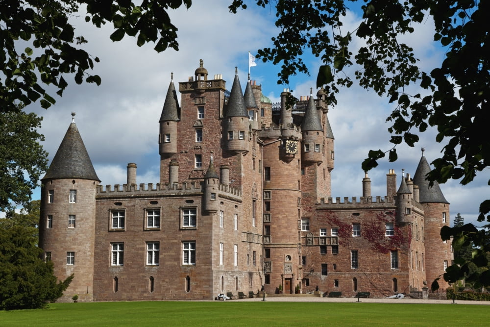 Glamis Castle near Forfar Tayside Scotland Canvas Art - Carl Bruemmer Design Pics (38 x 24)