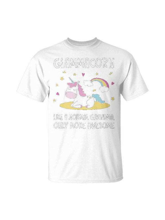 Glamma Grandma Gift Glamma Unicorn Unisex Jersey Crewneck Tshirt