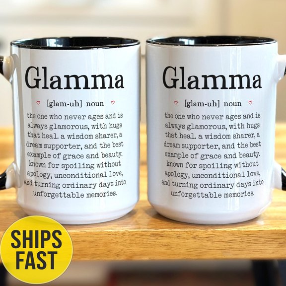 Glamma Grandma Mug for for Motheramp39s Day Gift for Glamma Definition Cup