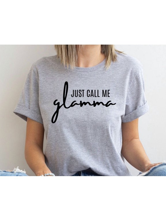 Glamma T-Shirt, Grandma Graphic Shirt, New Granny Tee, Grandmother Birthday Gift Tee