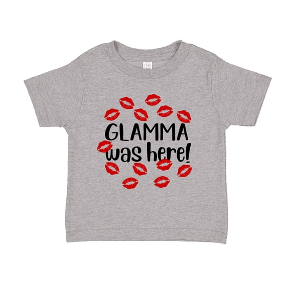 Glamma Was Here Toddler T-Shirt 2T Athletic Heather