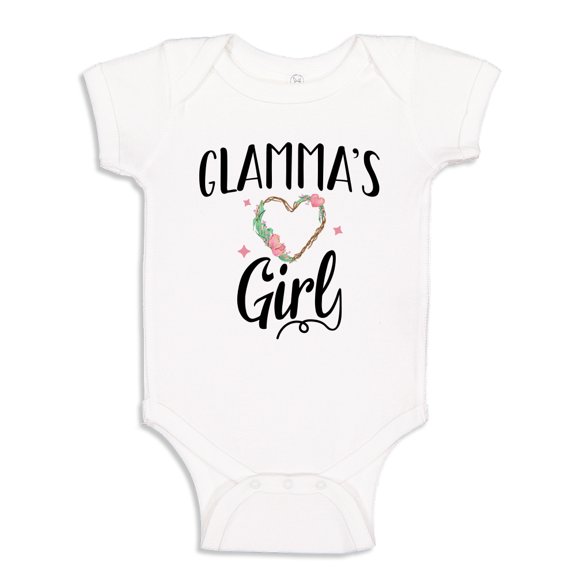 Glamma's Girl Baby Bodysuit One Piece 18 mo White