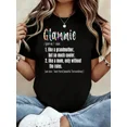 thumbnail image 1 of Glammie Definition Graphic Print Funny Grandmother Mom Gift Cotton Men's Women's Tee Shirt, 1 of 6
