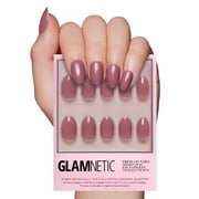 Glamnetic Press On Nails – Fall Mauve | Neutral Moody Pink Oval Nails, "Salon Quality", 30 Count