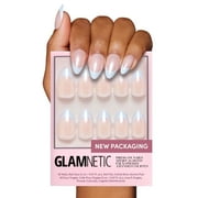 Glamnetic Press-On Nails – Blueberry Icing | Glazed French Tip Nails, "Salon Quality", 30 Count