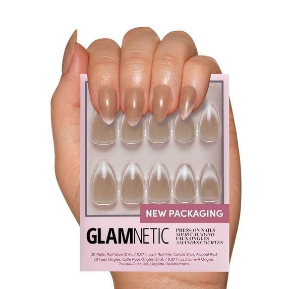 Glamnetic Press-On Nails – Honey Bun | Velvet Nude Almond Nails, " Salon Quality", 30 Count