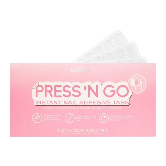 Glamnetic Adhesive Nail Tabs, Double-Sided Nail Glue Type, Non-Damaging and Easy to Apply and Remove