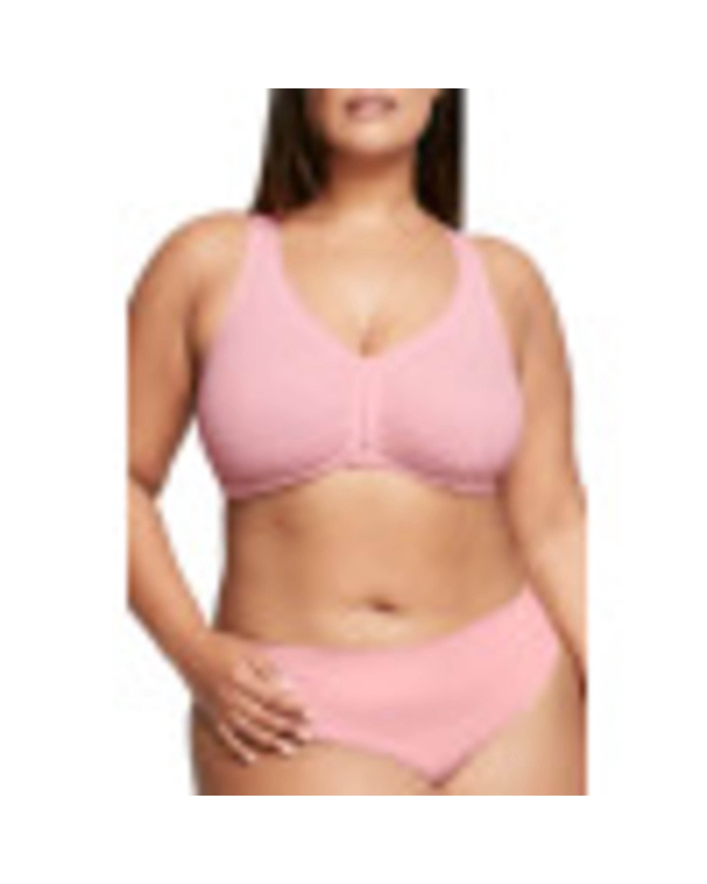 Glamorise Front-Closure Cotton T-Back Comfort Wirefree Bra 1908 (Women's & Women's Plus)