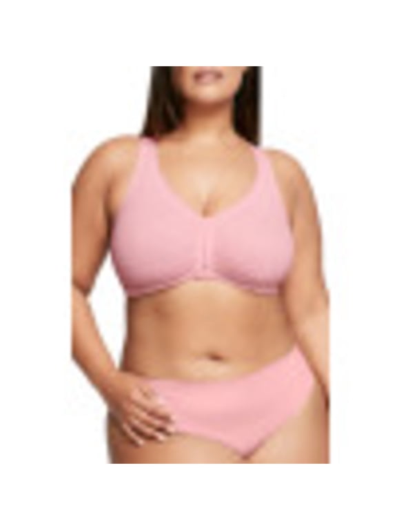 Front-Closure Cotton T-Back Comfort Wirefree Bra 1908 (Women's & Women's Plus)