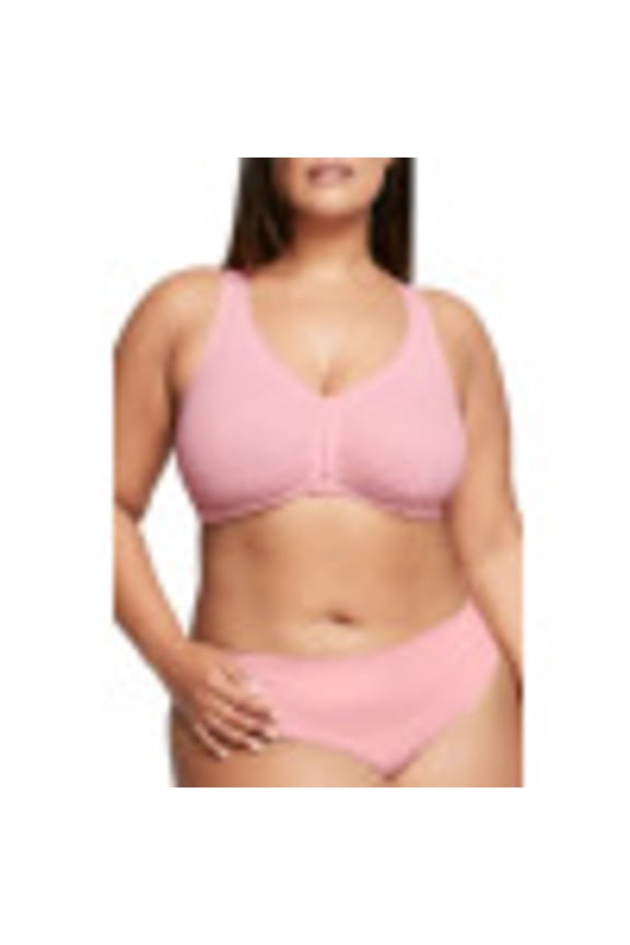 Front-Closure Cotton T-Back Comfort Wirefree Bra 1908 (Women's & Women's Plus)
