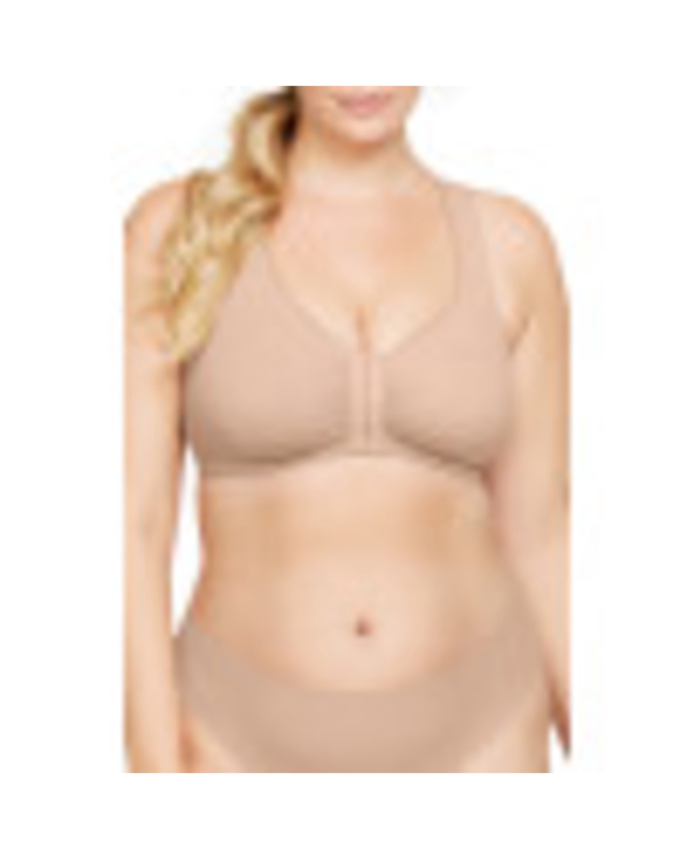 Glamorise Front-Closure Cotton T-Back Comfort Wirefree Bra 1908 (Women's & Women's Plus)