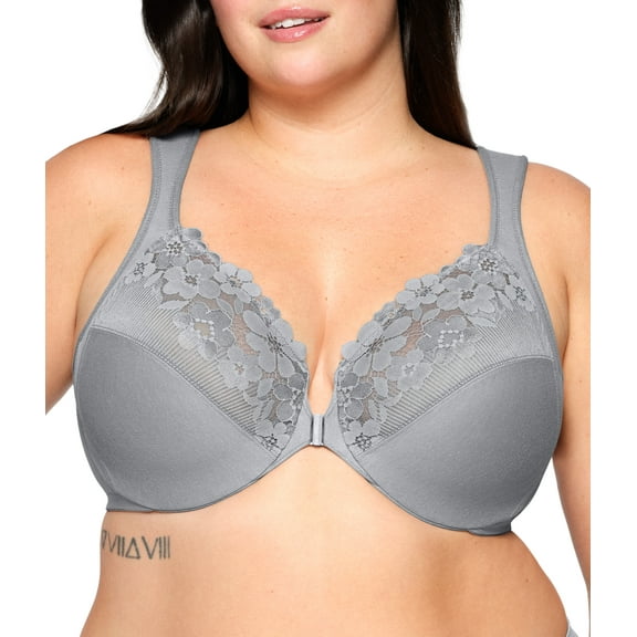 Glamorise Front-Closure Cotton WonderWire Underwire Bra 1241 (Women's & Women's Plus)