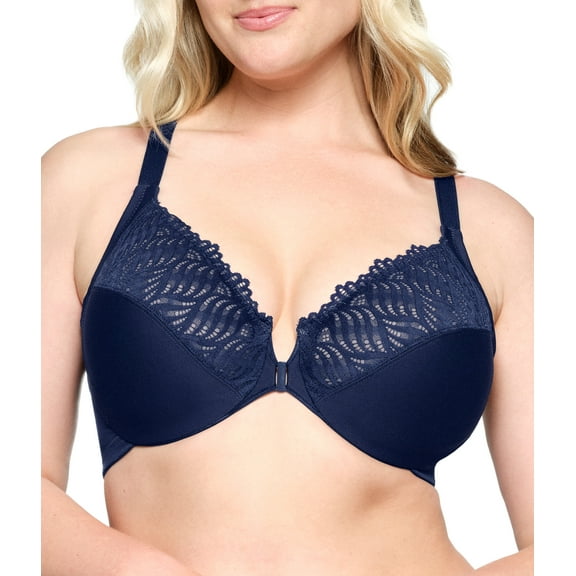 Glamorise Front-Closure T-Back WonderWire Underwire Bra 1246 (Women's & Women's Plus)