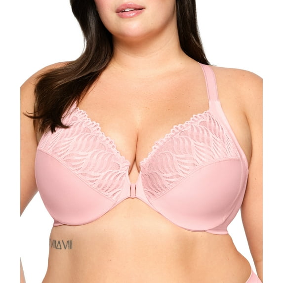 Glamorise Front-Closure T-Back WonderWire Underwire Bra 1246 (Women's & Women's Plus)