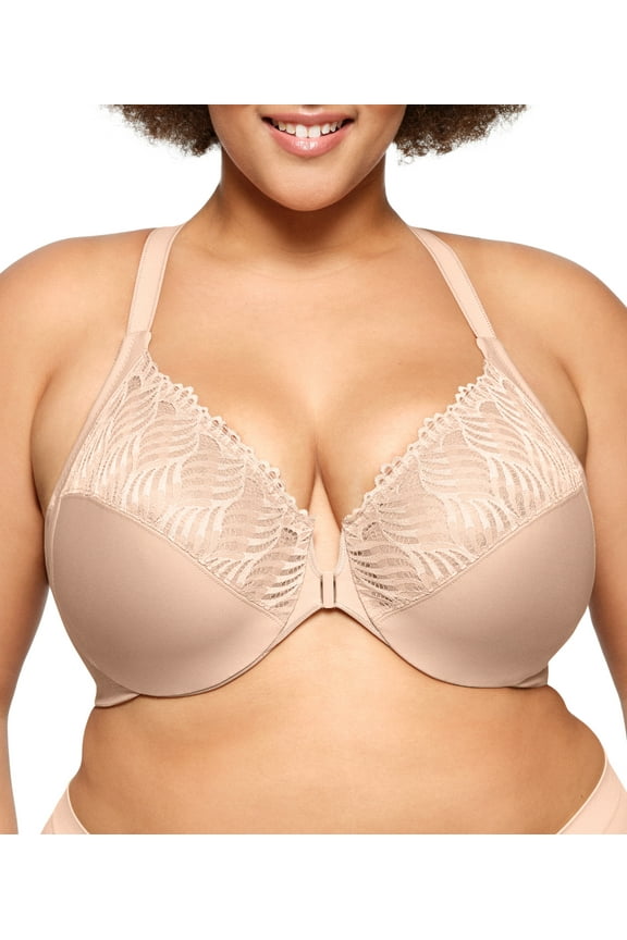 Front-Closure T-Back WonderWire Underwire Bra 1246 (Women's & Women's Plus)