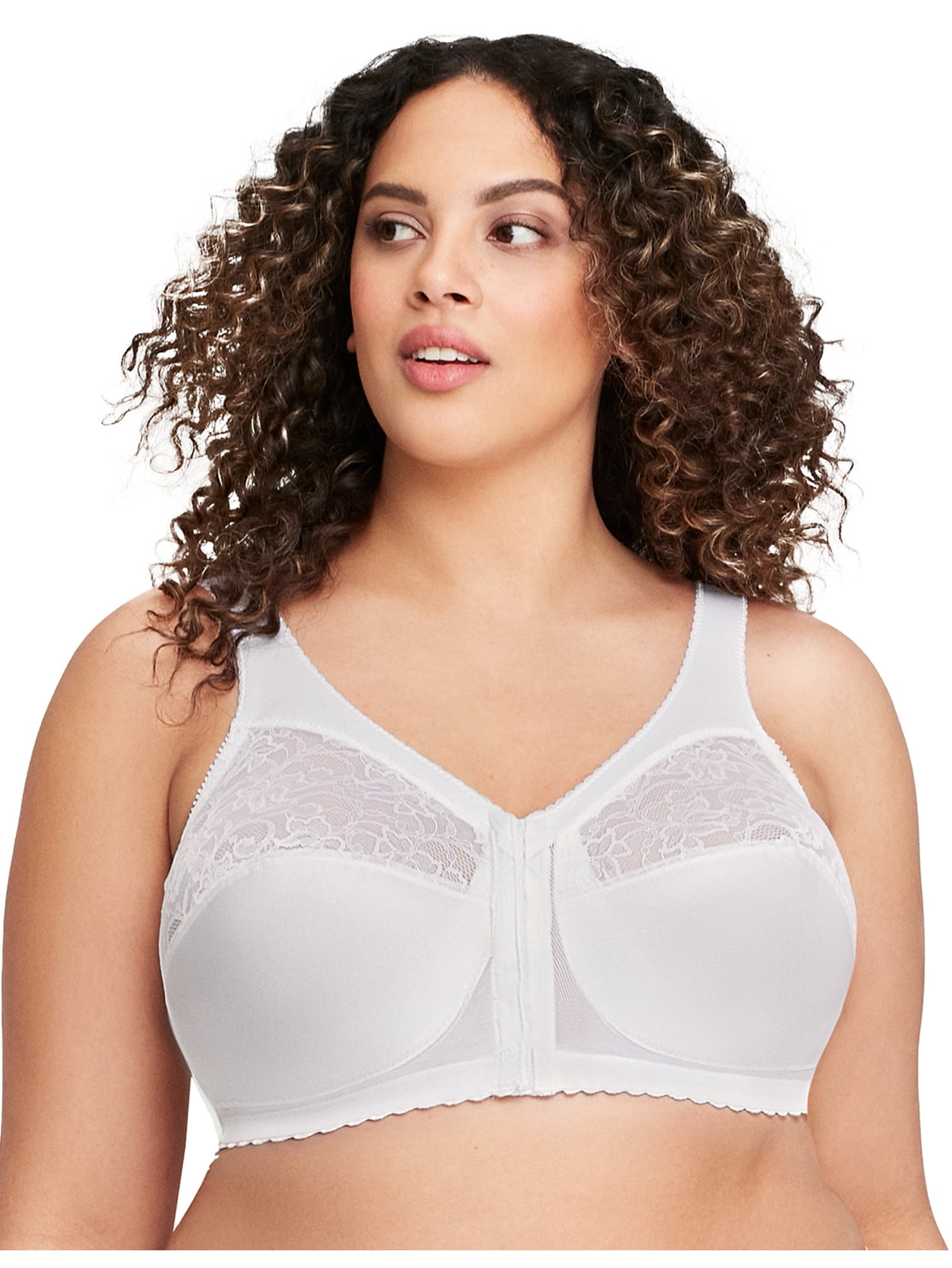 Buy Exquisite Form Women's Front Close Classic Support Bra 5100530, White,  40DD at