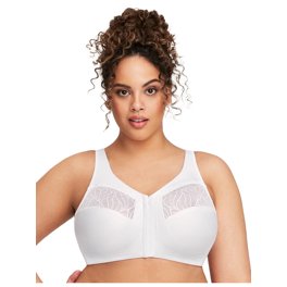 Glamorise Full Figure Plus Size MagicLift Front-Closure Posture Back Bra  Wirefree