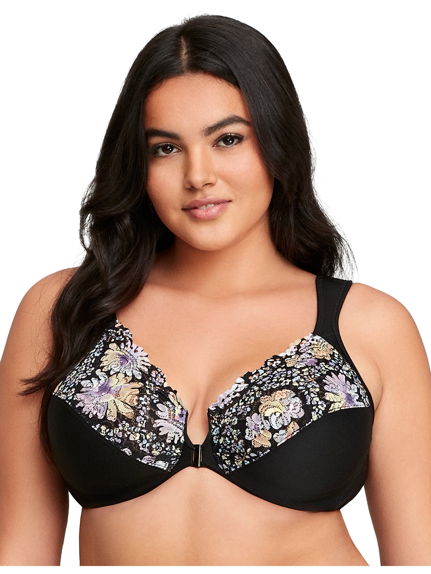 Glamorise Full Figure Plus Size MagicLift Front-Closure Support Bra  Wirefree #1200