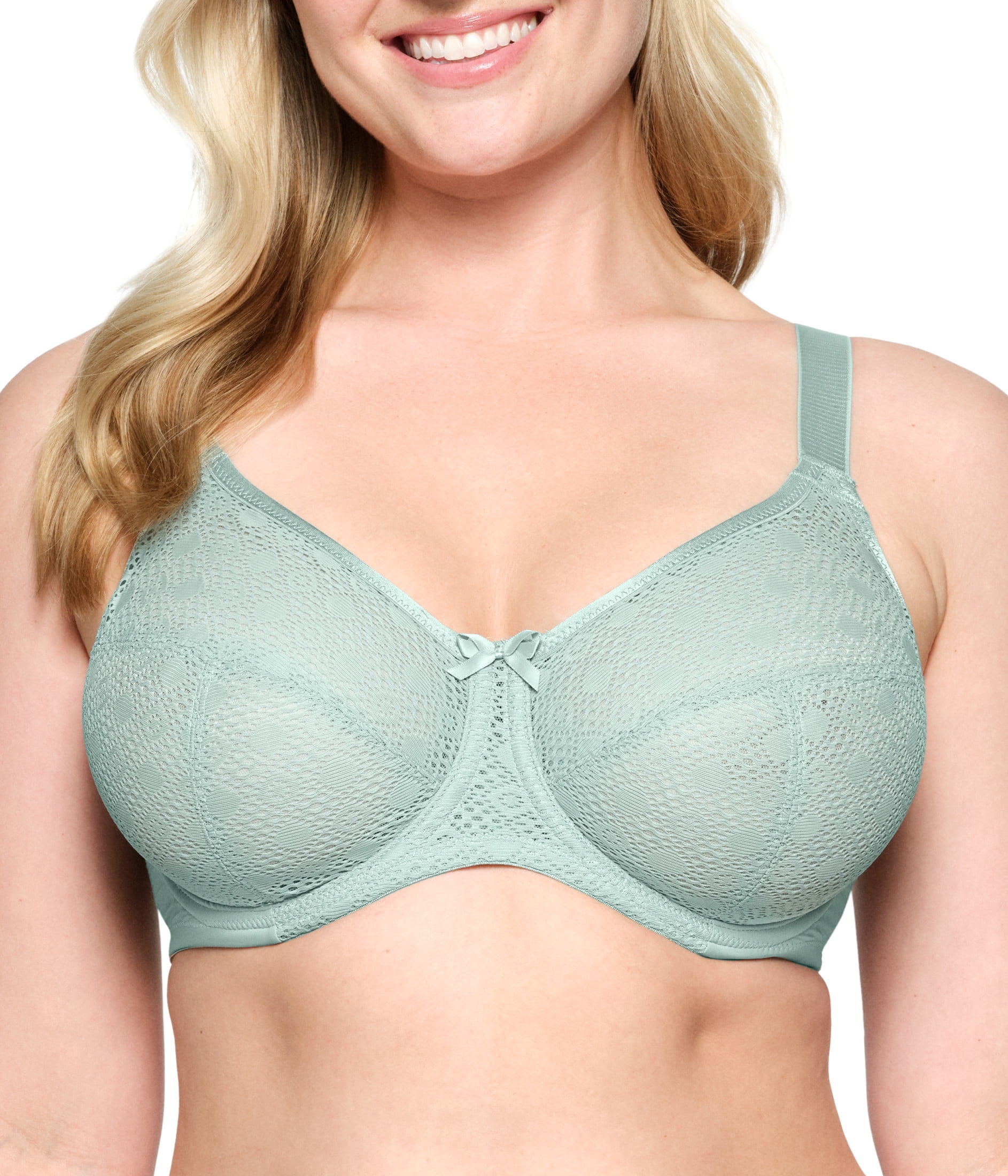 Glamorise Lace Comfort WonderWire Underwire Bra 9855 (Women's & Women's Plus)
