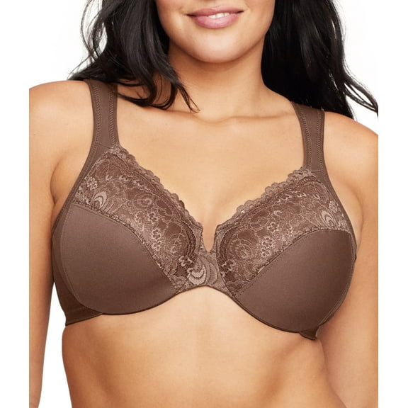 Glamorise Low Cut WonderWire Lace Underwire Bra 1240 (Women's & Women's Plus)
