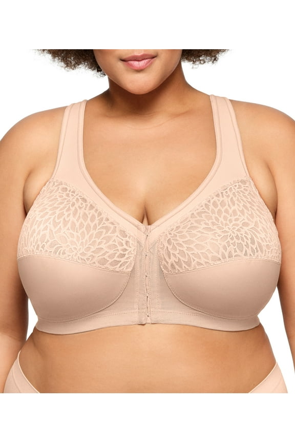 MagicLift Front-Closure Racerback Wirefree Bra 1206 (Women's & Women's Plus)