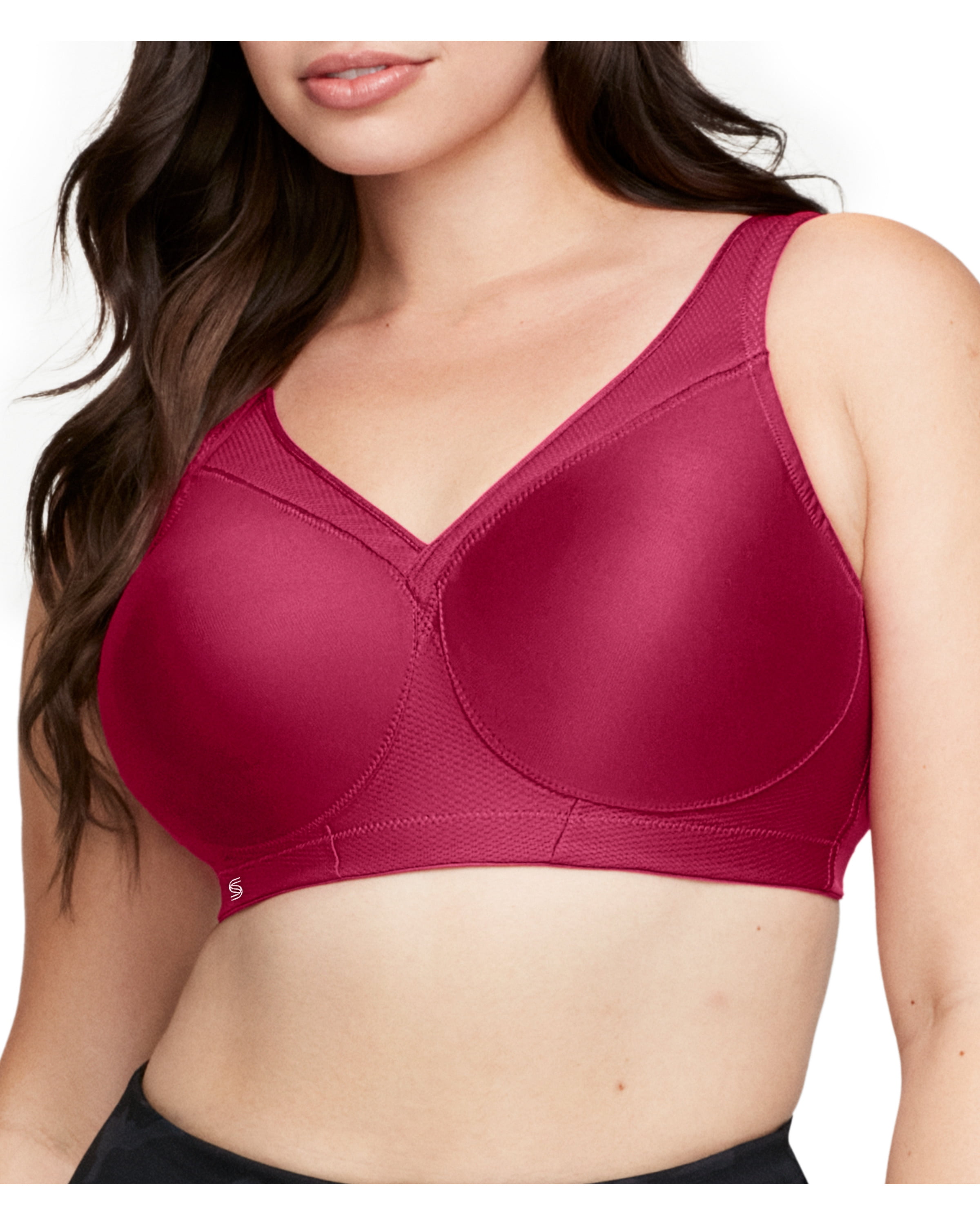 Glamorise Magiclift Seamless Wire-Free Sports Bra - Ruby Red - Curvy