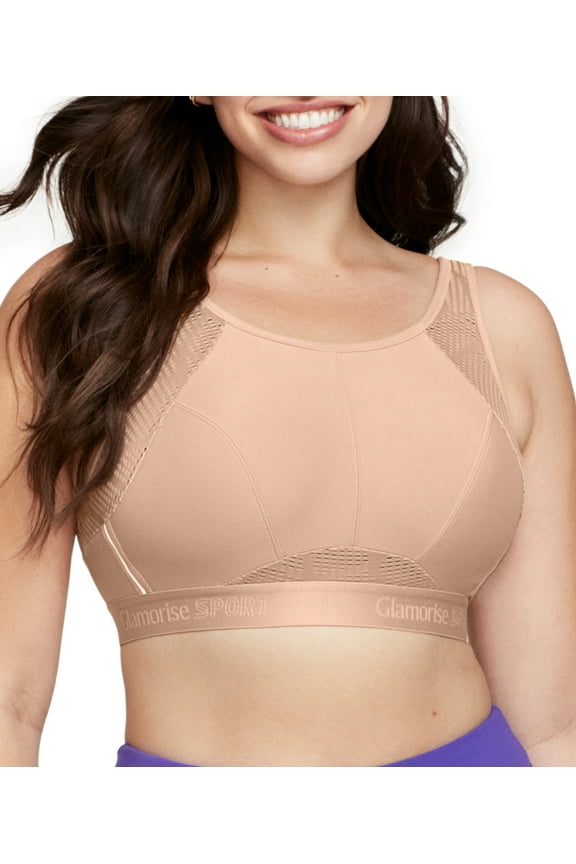 No-Sweat Mesh Sports Wirefree Bra 1068 (Women's & Women's Plus)