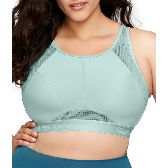 Glamorise No-Sweat Mesh Sports Wirefree Bra 1068 (Women's & Women's Plus)