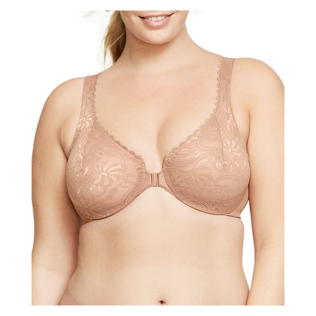 Glamorise WonderWire Front-Closure Stretch Lace Underwire Bra 9245 (Women's & Women's Plus)