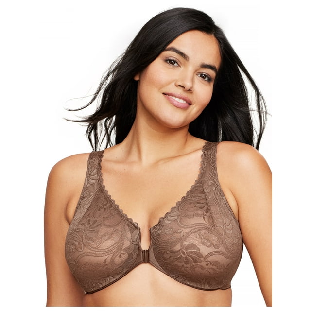 Glamorise WonderWire Front-Closure Stretch Lace Underwire Bra 9245 (Women's & Women's Plus)