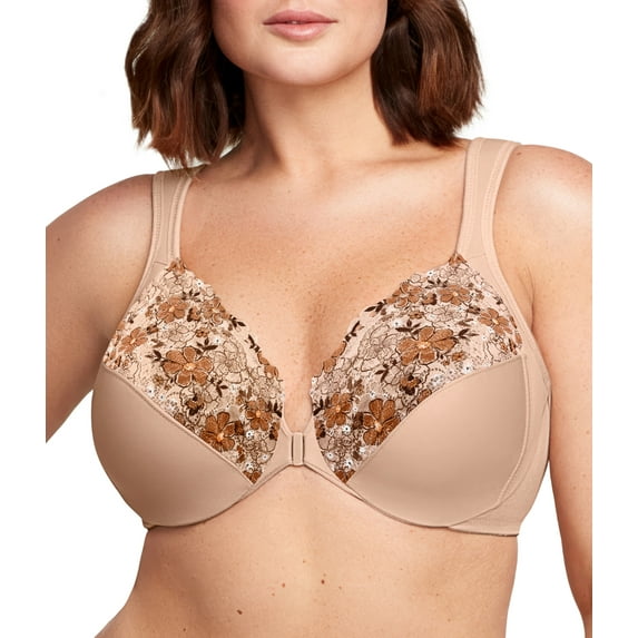 Glamorise WonderWire Front-Closure Underwire Bra 1245 (Women's & Women's Plus)