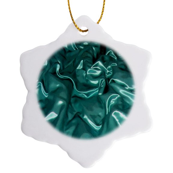 3drose, Glamorous and Elegant Background Vector Blue Aqua, 3 inch Snowflake Porcelain Ornament