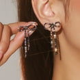 thumbnail image 1 of Gifts for women-Luxury Diamond Bow Earrings for Women Fashion Statement Jewelry, 1 of 4