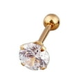 thumbnail image 1 of Glamorous Crystal Gemstone Stud Earring Titanium Steel Body Piercing Prof Lot C1 M9L5, 1 of 8