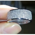 thumbnail image 1 of Glamorous Cubic Zircon 925 Silver Rings Women Wedding Party Band Jewelry Sz 6-10, 1 of 8